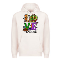 Pale Pink love taching halloween Premium Hoodie - RacoonDesign