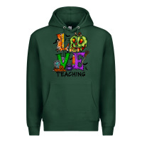 Sports Green love taching halloween Premium Hoodie - RacoonDesign