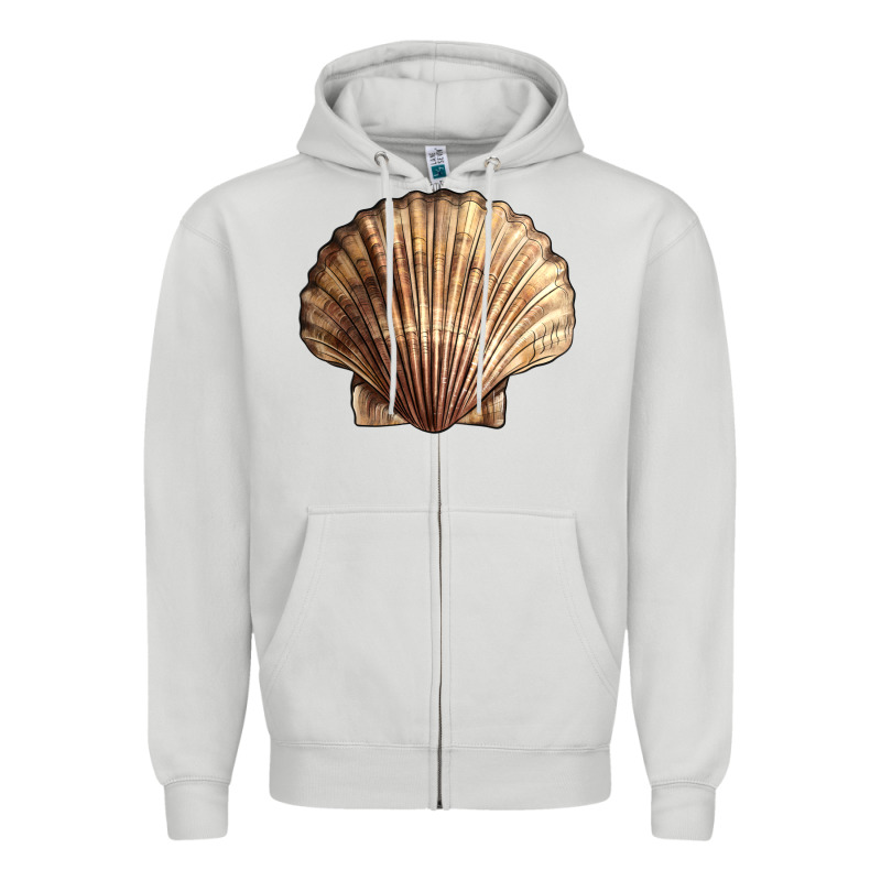 Japanese Scallop Shell Zipper Hoodie by LillyAllenDesigns | Teevron