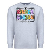 Heather Grey kinder garten vibes Premium Sweatshirt - MaliasSmallBusiness
