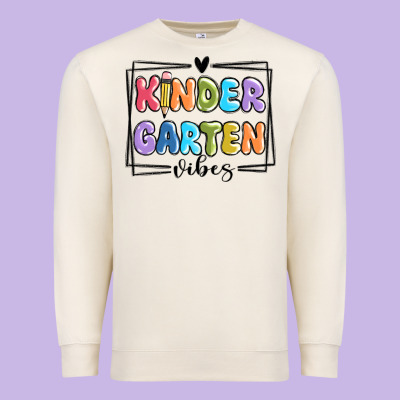 Kinder Garten Vibes Premium Sweatshirt Designed By Maliassmallbusiness