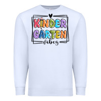 White kinder garten vibes Premium Sweatshirt - MaliasSmallBusiness