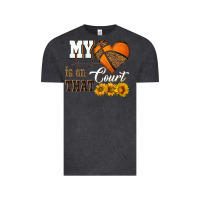 Vintage Black my heart is on that court Vintage Tee - HRA Design Shop