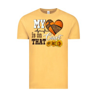Vintage Mustard my heart is on that court Vintage Tee - HRA Design Shop