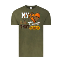 Vintage Olive my heart is on that court Vintage Tee - HRA Design Shop