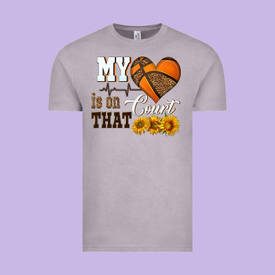 My Heart Is On That Court Vintage Tee Designed By Hra Design Shop