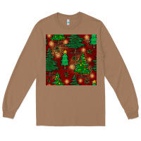 Toasted Coconut christmas trees seamless pattern Long Sleeve Tee - BundleAndBundleShop