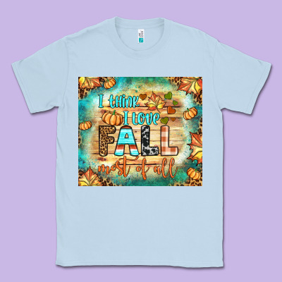 I Think I Love Fall Most Of All Tumbler Classic Tee Designed By Bundleandbundleshop