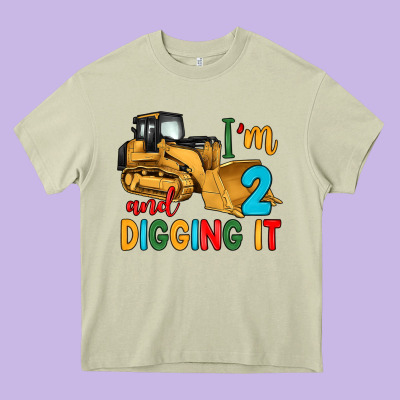 I'm 2 And Digging It Heavy Core Tee Designed By Artiststas