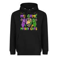 Black i paused my game for mardi gras Heavyweight Hoodie - MaliasSmallBusiness