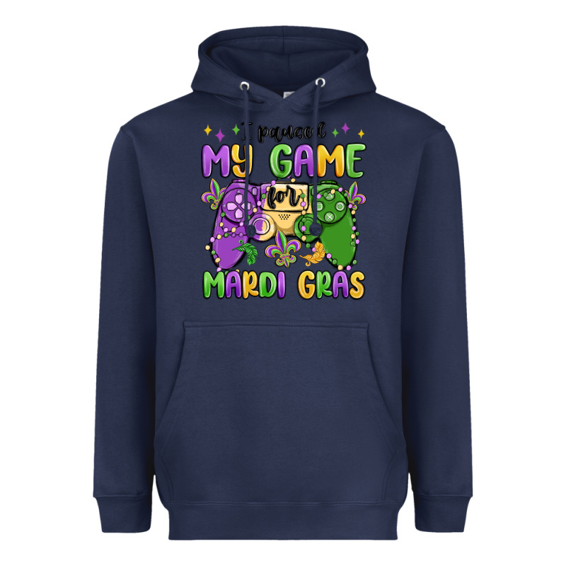I Paused My Game For Mardi Gras Heavyweight Hoodie by MaliasSmallBusiness | Teevron