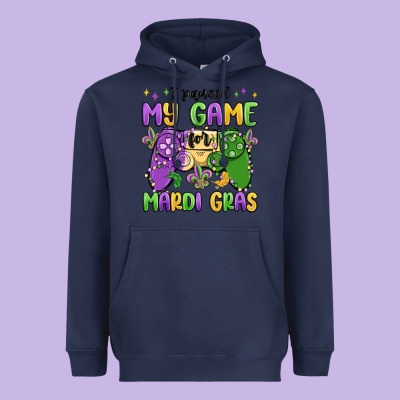 I Paused My Game For Mardi Gras Heavyweight Hoodie Designed By Maliassmallbusiness