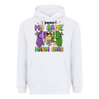 White i paused my game for mardi gras Heavyweight Hoodie - MaliasSmallBusiness