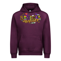Mauve Wine MA Medical Assistant Mardi Gras Urban Hoodie - NancyCooperArtShop