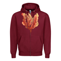 Burgundy pink venus fan sea coral Zipper Hoodie - LillyAllenDesigns