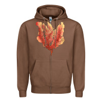 Chestnut pink venus fan sea coral Zipper Hoodie - LillyAllenDesigns