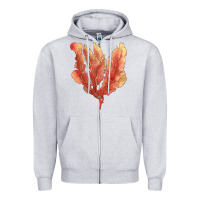 Heather Grey pink venus fan sea coral Zipper Hoodie - LillyAllenDesigns