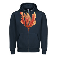 Navy pink venus fan sea coral Zipper Hoodie - LillyAllenDesigns