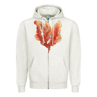 Oatmeal Heather pink venus fan sea coral Zipper Hoodie - LillyAllenDesigns