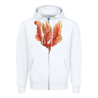 White pink venus fan sea coral Zipper Hoodie - LillyAllenDesigns