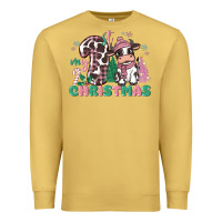 Antique Gold my first christmas cow Premium Sweatshirt - MaliasSmallBusiness