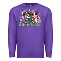 Purple my first christmas cow Premium Sweatshirt - MaliasSmallBusiness