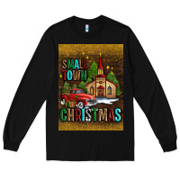 Black small town christmas church Long Sleeve Tee - AdoDesignShop