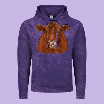 Red Angus Vintage Hoodie Designed By Jahusdesignshop