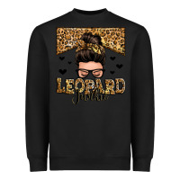 Black leopard junkie messy bun Heavyweight Sweatshirt - Zillion Design Studio