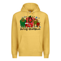 Antique Gold merry christmas tooth Premium Hoodie - RacoonDesign
