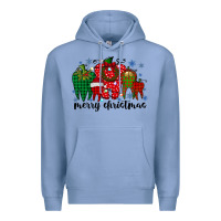Colony Blue merry christmas tooth Premium Hoodie - RacoonDesign