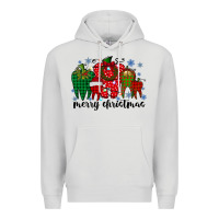 Dove Grey merry christmas tooth Premium Hoodie - RacoonDesign