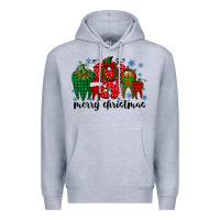 Heather Grey merry christmas tooth Premium Hoodie - RacoonDesign