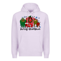 Lilac merry christmas tooth Premium Hoodie - RacoonDesign