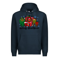 Navy merry christmas tooth Premium Hoodie - RacoonDesign