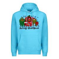 Ocean Blue merry christmas tooth Premium Hoodie - RacoonDesign