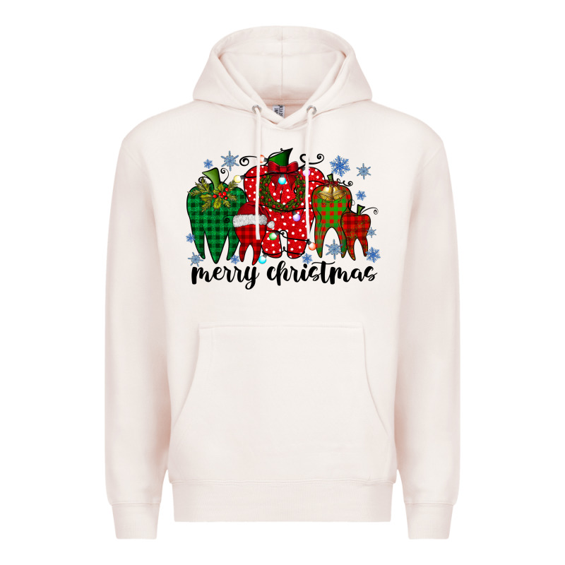 Merry Christmas Tooth Premium Hoodie by RacoonDesign | Teevron