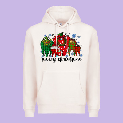 Merry Christmas Tooth Premium Hoodie Designed By Racoondesign