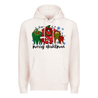 Pale Pink merry christmas tooth Premium Hoodie - RacoonDesign