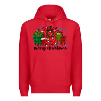Red merry christmas tooth Premium Hoodie - RacoonDesign