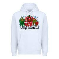 White merry christmas tooth Premium Hoodie - RacoonDesign
