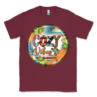 Burgundy cozy vibes earrings Classic Tee - BundleAndBundleShop