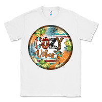 White cozy vibes earrings Classic Tee - BundleAndBundleShop