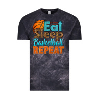 Cloud Black eat sleep basketball repeat Vintage Tee - HRA Design Shop