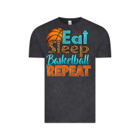 Vintage Black eat sleep basketball repeat Vintage Tee - HRA Design Shop