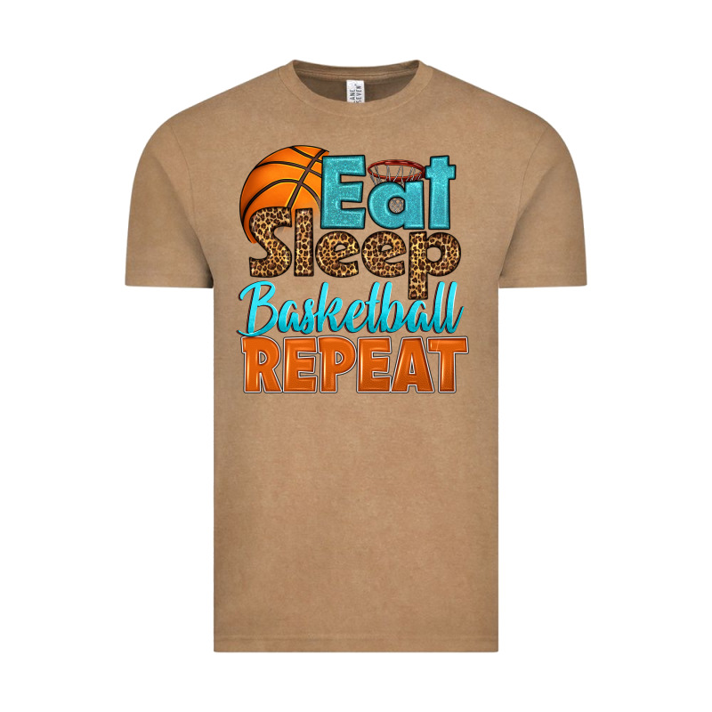 Eat Sleep Basketball Repeat Vintage Tee by HRA Design Shop | Teevron