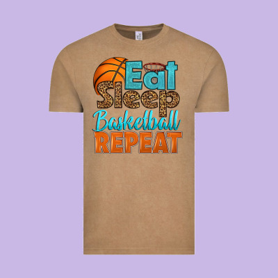 Eat Sleep Basketball Repeat Vintage Tee Designed By Hra Design Shop