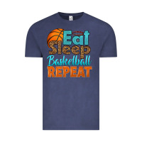 Vintage Denim eat sleep basketball repeat Vintage Tee - HRA Design Shop