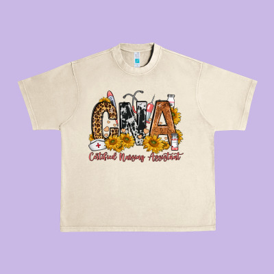 Cna Certified Nursing Assistant Urban Heavy Tee Designed By Fadigitalartstudio