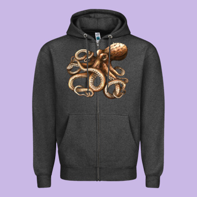 Octopus Zipper Hoodie Designed By Lillyallendesigns